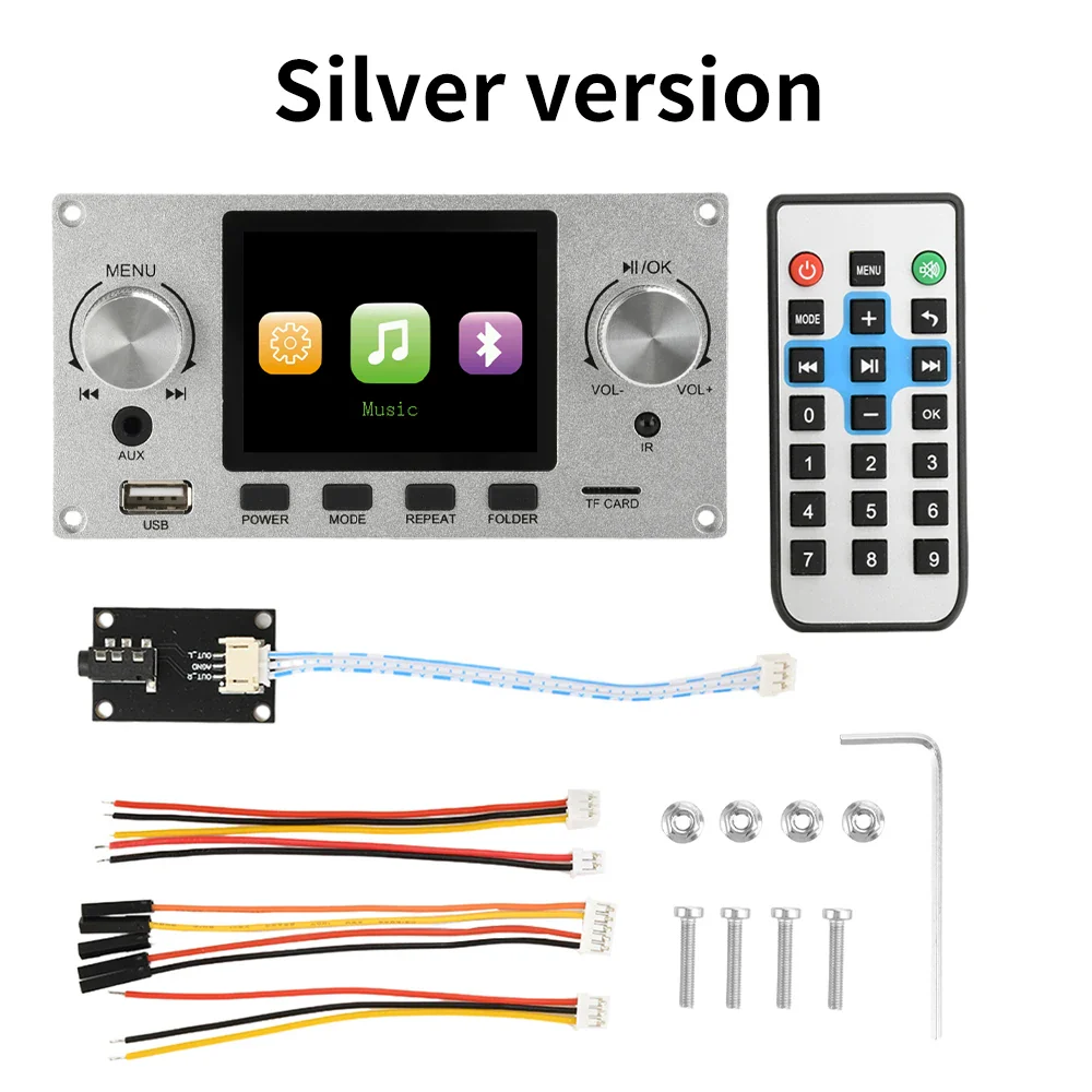 2.8-inch TFT Amplifier Bluetooth DC 4.5-5.0V 5W MP3 Decoder Board Car Audio USB TF FM Radio Module MP3 Player Color Screen - Image 8