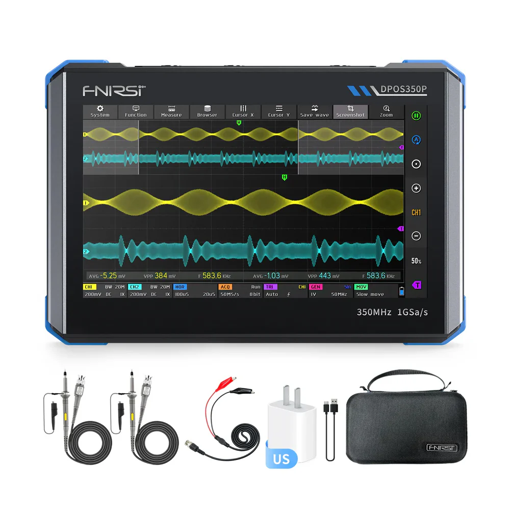 FNIRSI DPOS350P 4in1 Tablet Oscilloscope 2 Channel 350MHz Signal Generator 50MHz - Image 7