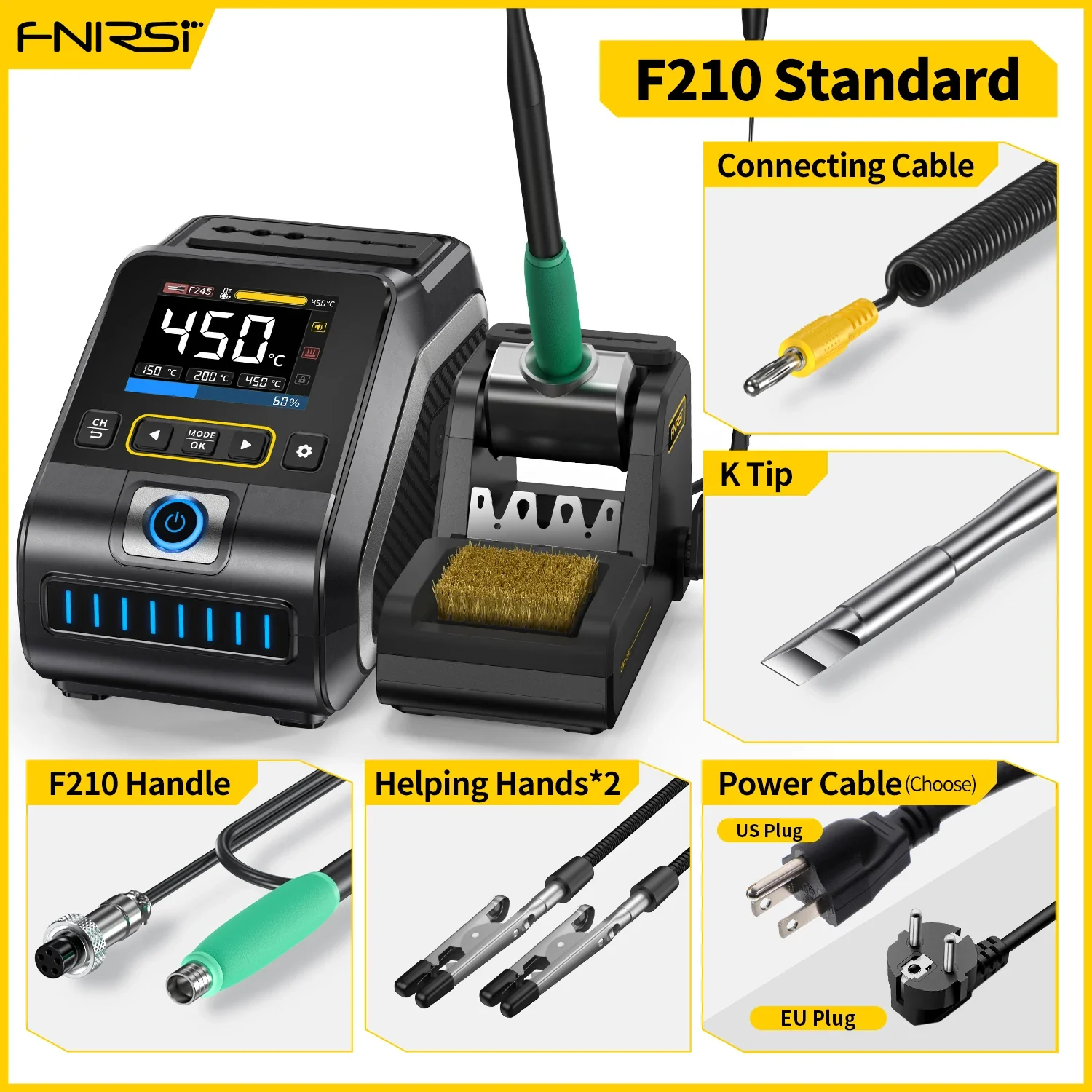FNIRSI DWS-200 Power Repaid Heating Soldering Iron Staion - Image 6