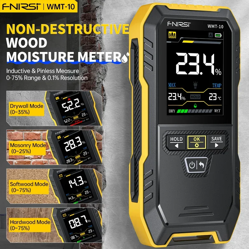 FNIRSI WMT-10 Inductive Wood Moisture Meter【The product color has been updated to blue】 - Image 5