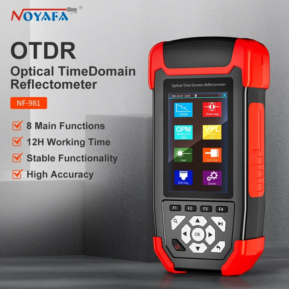 NOYAFA NF-981 OTDR Fiber Optic Fault Detector Optical Power Meter For OPM VFL OLS Event Map Ethernet Fiber 10m-60km Cable Tester - Image 2