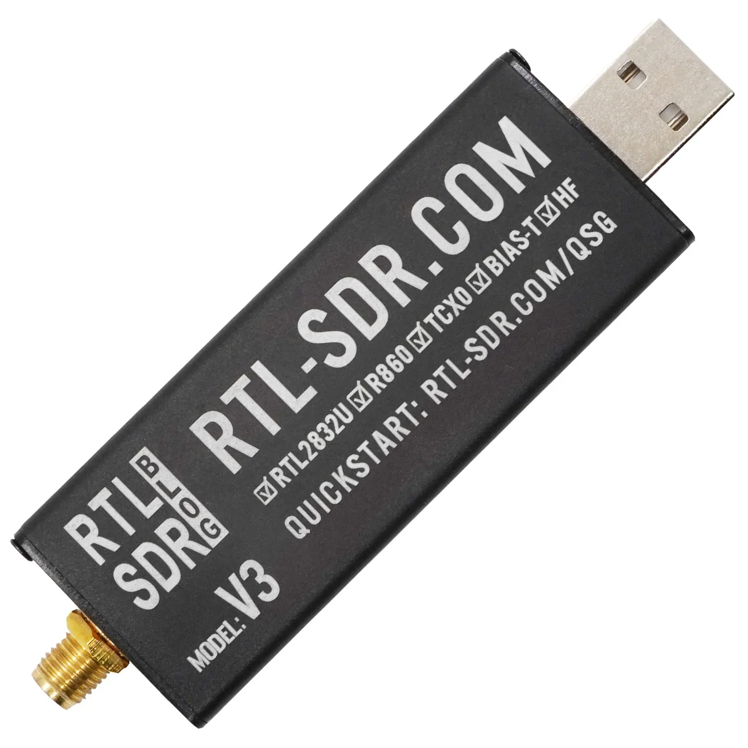 RTL-SDR Blog RTL SDR V3 R860 (R820T2) RTL2832U 1PPM TCXO SMA RTLSDR Software Defined Radio (Dongle Only)
