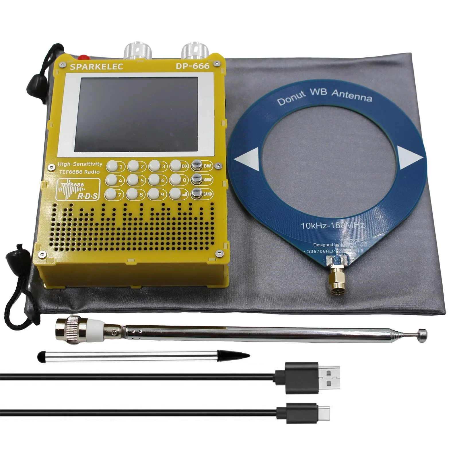 SPARKELEC DP-666 TEF6686 Full Band FM/MW/Short Wave HF/LW Radio Receiver IPS LCD Battery + Antenna - Image 8