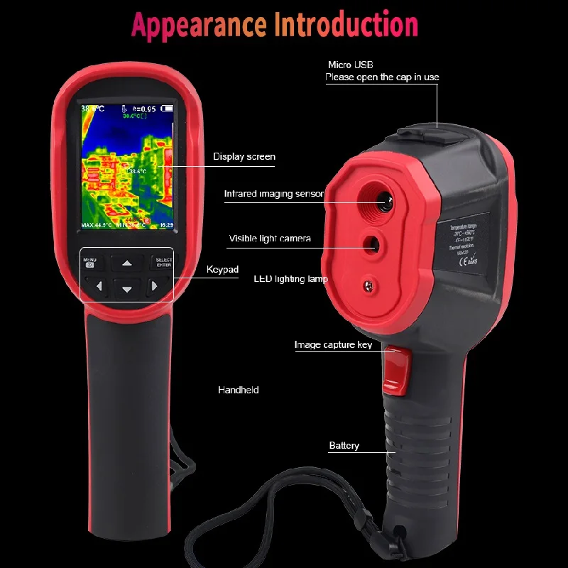 TOOLTOP ET692B Handheld Infrared & Visible Light Thermal Imager 160*120 Thermal Camera 25Hz Floor Heating Power Circuit Repair - Image 5