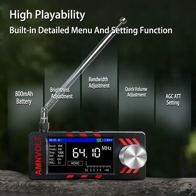 V3S AMNVOLT Mini SI4732 DSP Radio Receiver with Hi-Z, FM AM SSB LSB USB Mode, SI4732 DSP Chip - Image 5